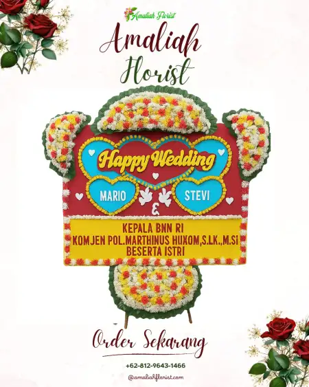 Papan Bunga Pernikahan Kerokan